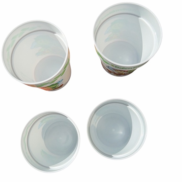 VTG 1990s Green Giant Little Sprout Plastic Cups - Lot of 4 - Fishing Series - Picture 4 of 5